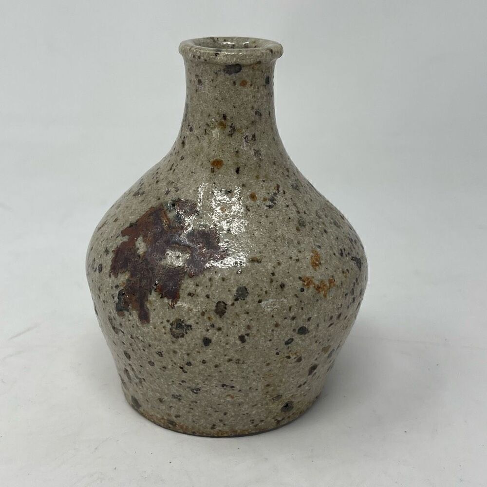 Vintage stoneware vase dated 1972 ￼